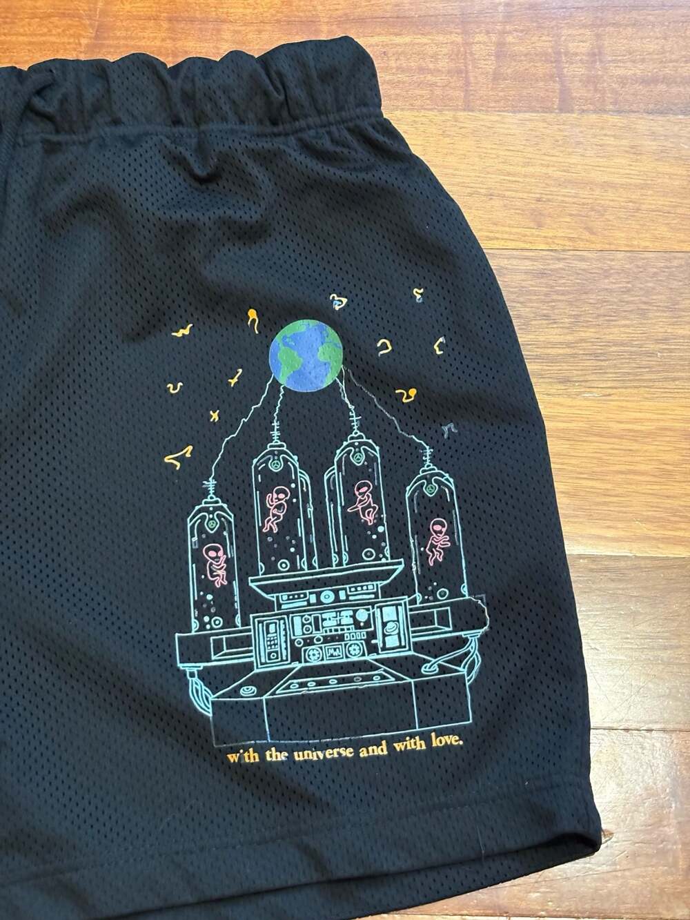 Coney Island Picnic With The Universe Graphic Mesh Shorts Black XXL - Picture 3 of 7